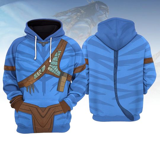 Jake Sully Avatar 3 Costume Hoodie, Navi Cosplay Hoodie For Men