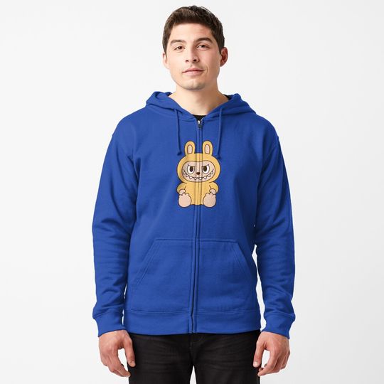Labubu Baba Cute Character Zipped Hoodie