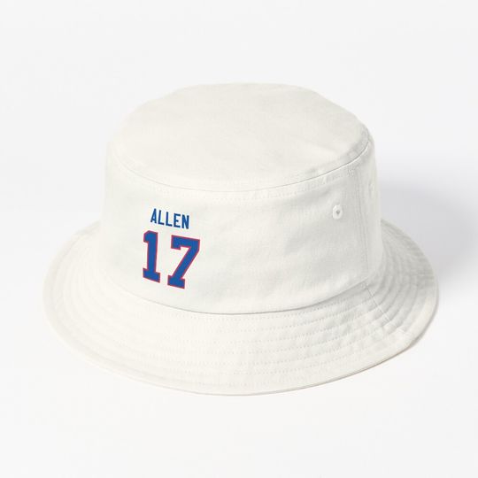 Josh Allen Buffalo B.i.l.l.s White Jersey Number Bucket Hat, Football Fan Gift