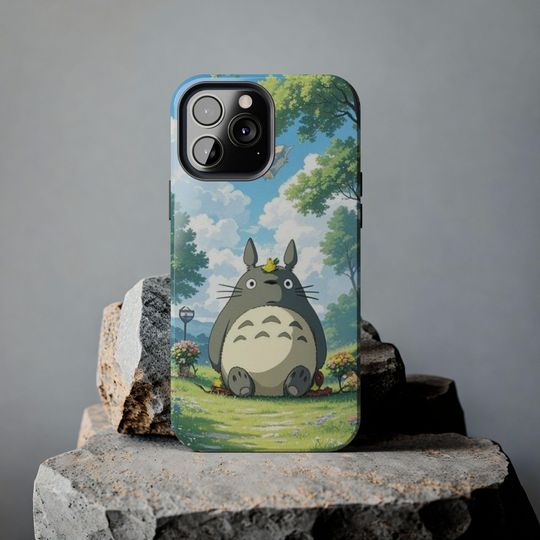 Ghibli Style Cute totoro Phone Case,  Studio Ghibli Aesthetic Glossy Case, Anime Inspired Phone case,  For IPhone  All Models ,For Samsung
