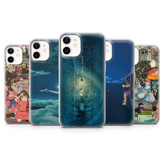 Studio Ghibli Phone Case Anime Spirited Away Cover for iPhone 16Pro, 16, 15, 14, 13, 12, Samsung S25, S24Fe, S23, S22, A16, A56, Pixel 9, 9A