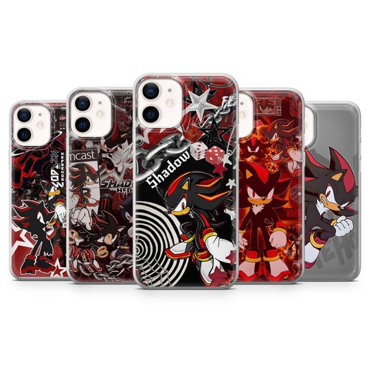 Shadow the Hedgehog Phone Case Sonic Edgy Cover for iPhone 16 , 15, 14, 13, 12, 11, Pixel 9A, 8, 7, Samsung S25, S24, S23, S22, A54, A35