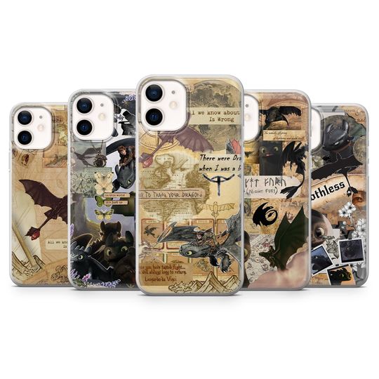 Toothless Phone Case Night Fury Dragon Cover for iPhone 16 Pro, 15, 14, 13, 12, 11, Pixel 9A, 8, 7, Samsung S25, S24, S23, S22, A54, A35