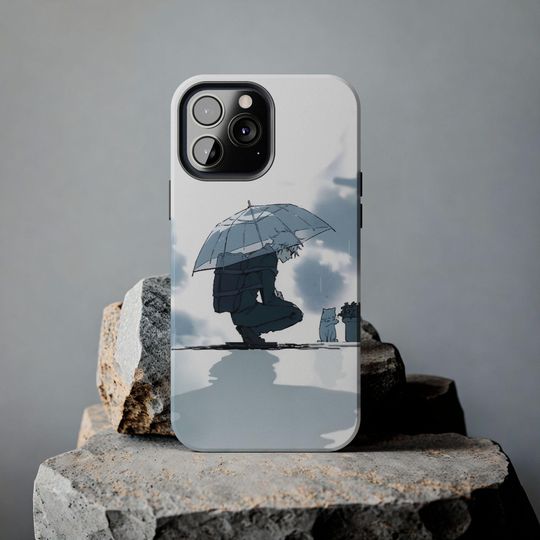 Anime Phone Case - Gojo Satoru Rain Scene Emotional Art for iPhone 16 15 14 13 12 11 XR X XS Pro Max Plus Mini & Samsung S21 S22 S23 S24