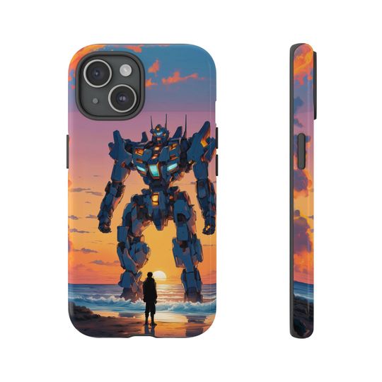 Anime Phone Case Tough Cases for All iPhone 15 and 14 Models Anime Gundam Phone Case Gift Cool Cartoon Gundam Mechs Phone Case Animated