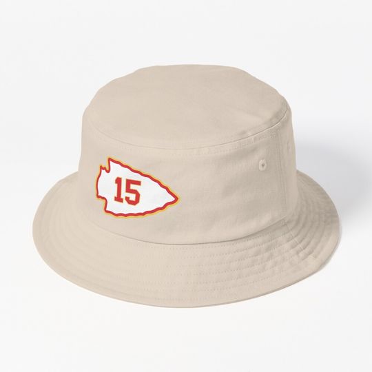 15: MAHOMES (WHITE) Bucket Hat, Football Fan Gift
