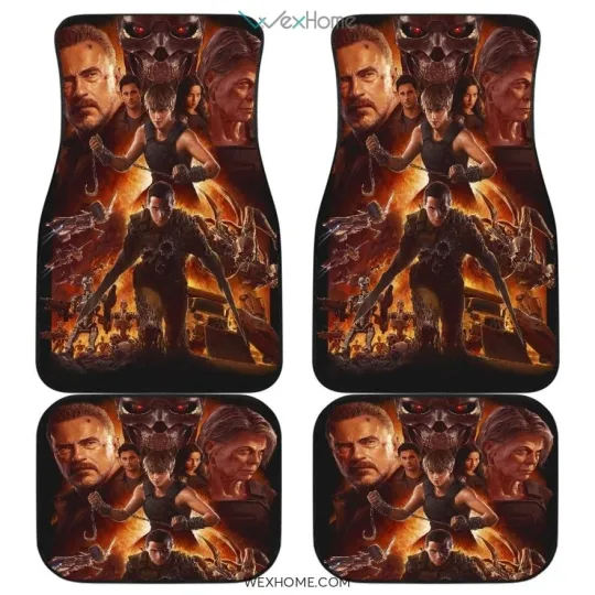 Terminator Dark Fate Car Floor Mats Movie Fan Gift for Car Accessories