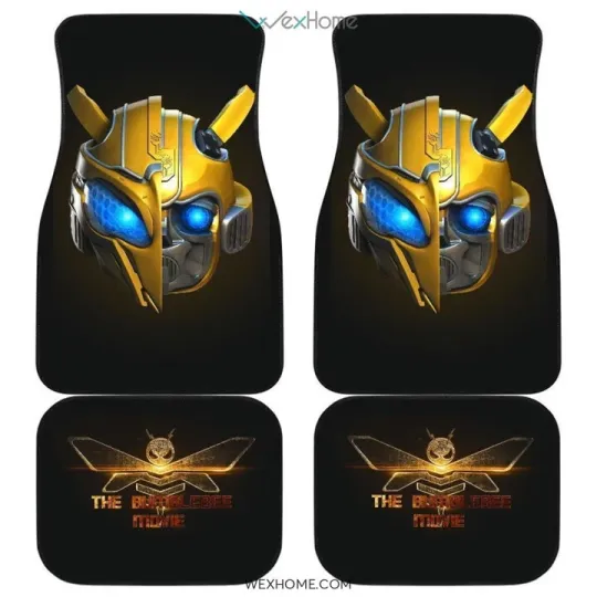 Bumblebee Face & Bee Logo Transformer Car Floor Mats