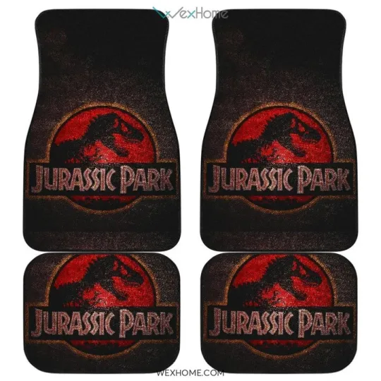 Park Dinosaur Logo Car Floor Mats Movie Fan Gift Auto Accessories