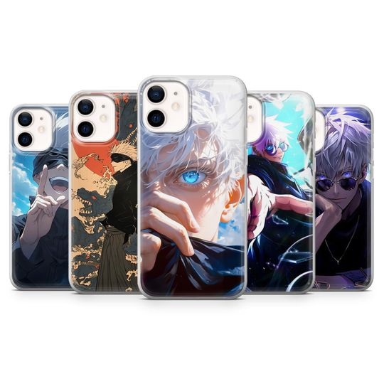 Gojo Satoru Phone Case Jujutsu Anime Cover fit for iPhone 16E 15 14 13 12 Samsung S25 S24Fe S23Ultra A56 A15 Pixel 9A 9Pro XL 8A 8Pro 7A