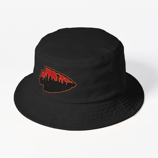 _Kansas City C.h.i.e.f.s Arrowhead KC Skyline Be the Grim Reaper KC Apparel _ Bucket Hat