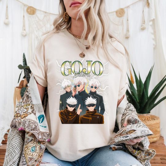Gojo Satoru Jujutsu Satoru Shirt, Gojo Badass Shirt, Anime Shirt, Gift For Her, Unisex TShirt, Gift For Him,