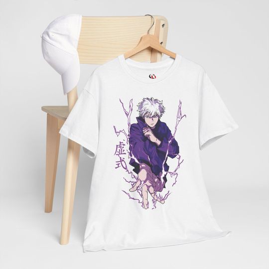 Anime Graphic T-Shirt Hollow Purple Sorcerer Style White Manga Tee Unisex Heavy Cotton Otaku Gift Japanese Streetwear