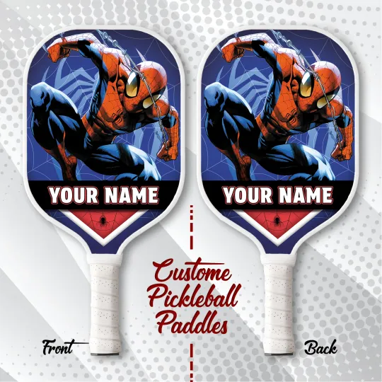 Spider-Man Pickleball Paddle Marvel Superhero Gift Custom Paddle for Kids Fans