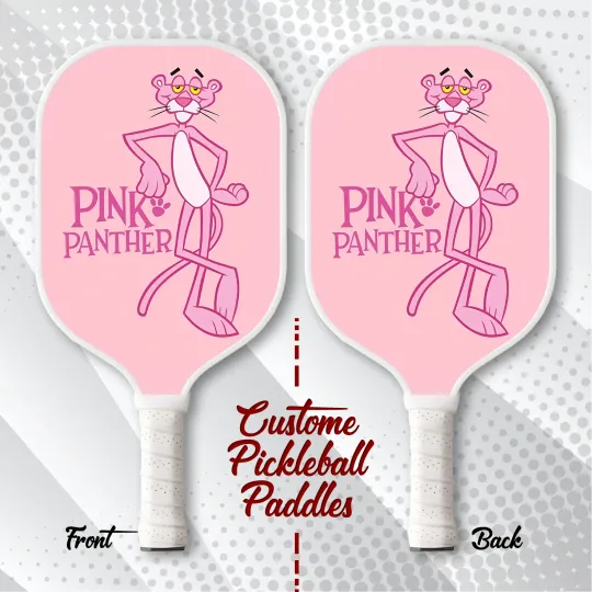 The Pink Panther Pickleball Paddle Cartoon Gift Custom Paddle for Fans