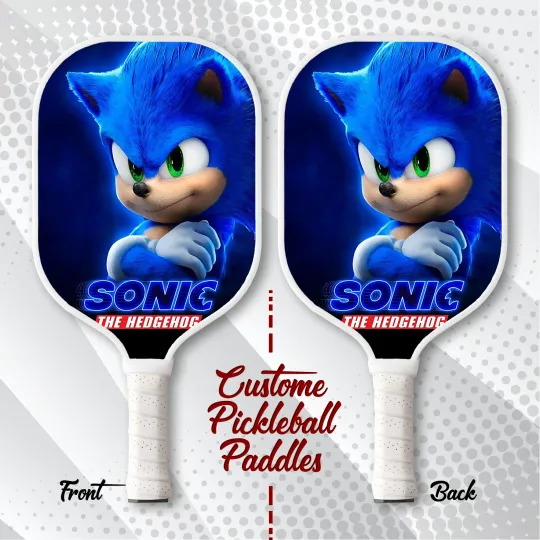 Sonic Pickleball Paddle Game Gift Custom Paddle for Fans