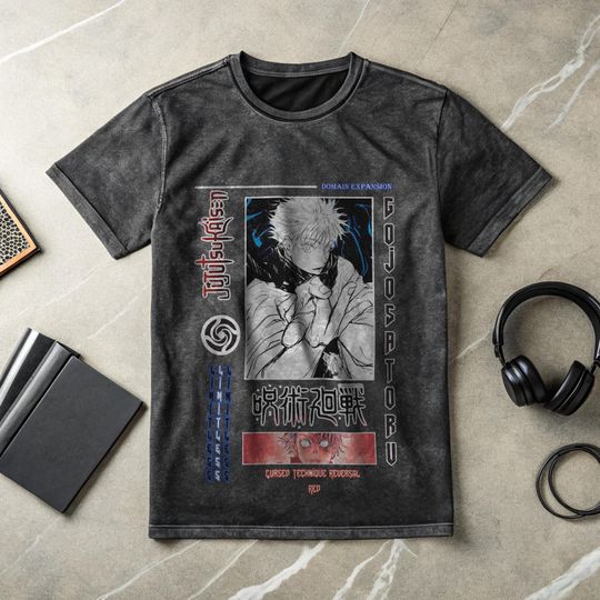 Gojo Satoru Limitless Domain Expansion Shirt | Anime Streetwear T-Shirt | Cursed Technique Reversal Fan Gift for Jujutsu Lovers