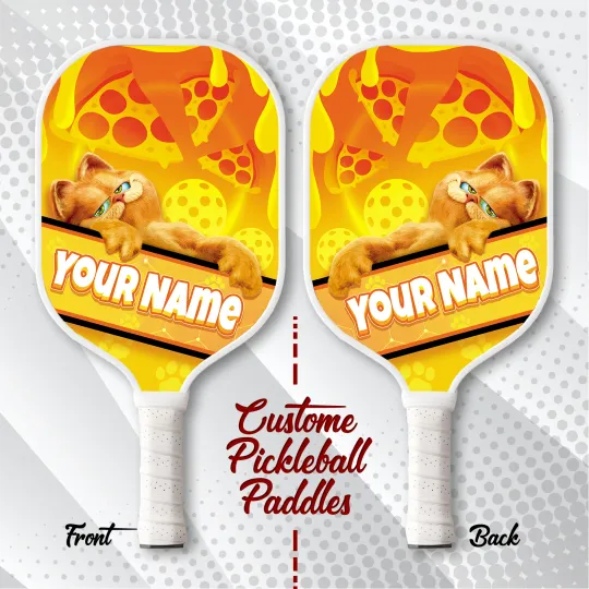 Garfield Pickleball Paddle Funny Cat Gift Custom Sports Paddle for Game Fans