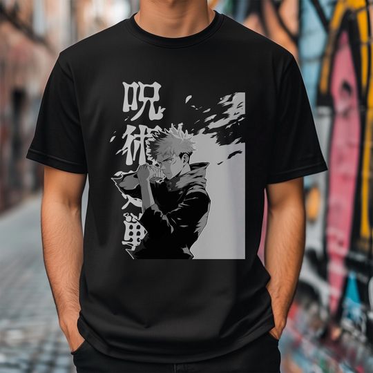 Itadori Jujutsu Satoru T-Shirt | EXPRESS AVAILABLE | Black and White Anime Tee, Unisex Holiday Gift