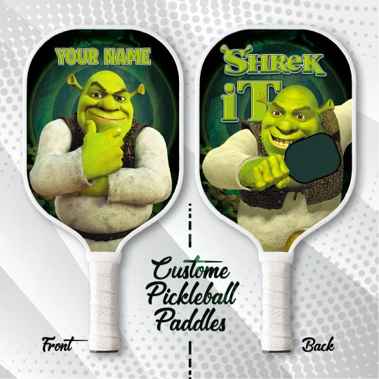 Shrek Pickleball Paddle Funny Ogre Gift Custom Game Paddle for Movie Fans