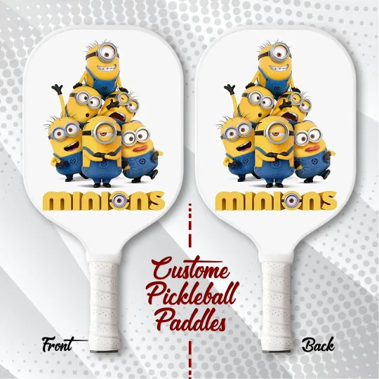 Minion Pickleball Paddle Despicable Me Gift Custom Game Paddle for Kids Fans