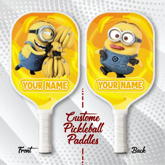 Minion Pickleball Paddle Despicable Me Gift Custom Game Paddle for Kids Fans