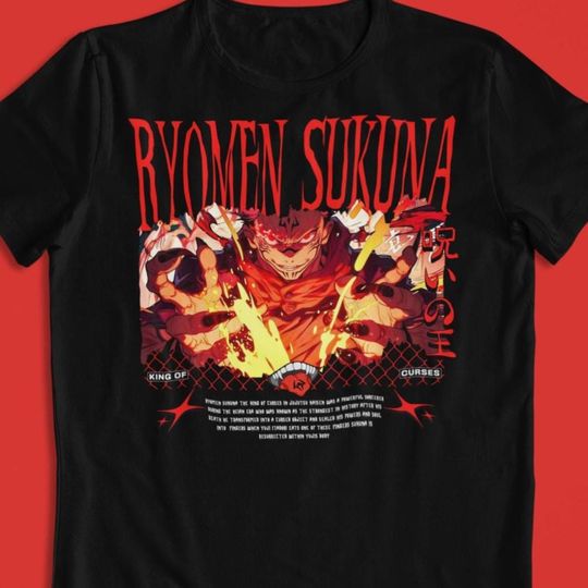 Jujutsu Satoru: Sukuna   Anime T-Shirt / Hoodie / Sweater Graphic Tee | King of Curses Streetwear