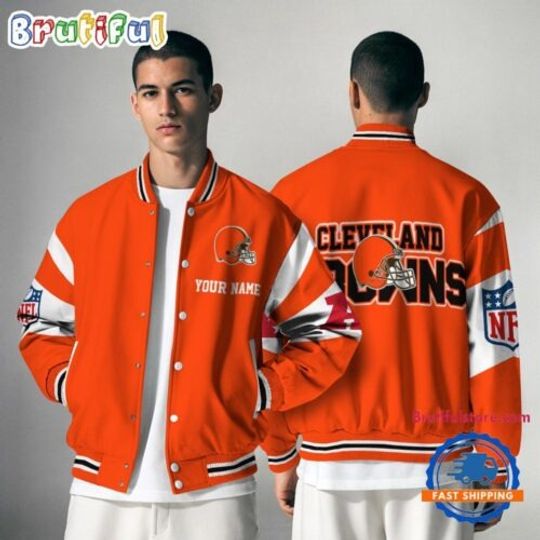 Cleveland Browns National Football Conference Unisex Baseball Jacket