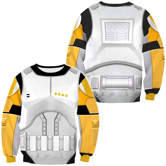 Clone Trooper Commander Costume Sweatshirt, Star Wars Characters Shirt, The Clone Wars Cosplay, Halloween Disney Movie Costume