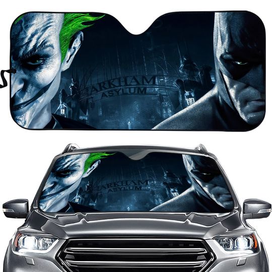 Batman Vs Joker Auto Sun Shade, Cartoon Movies Gift Idea.