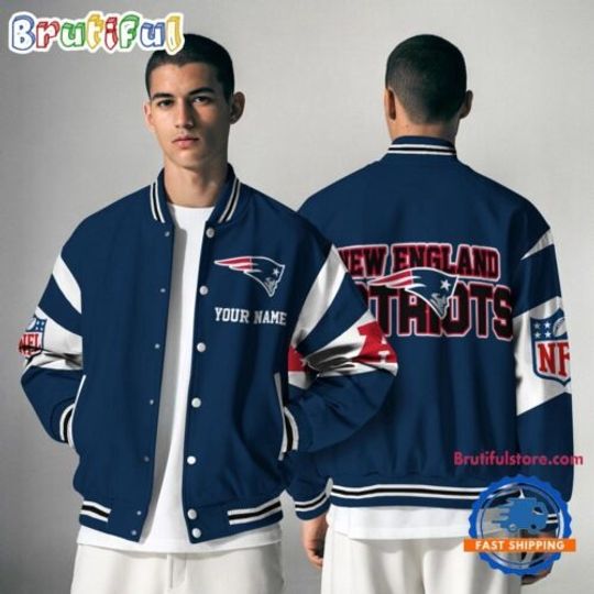 New England Patriots National Football Conference Unisex Baseball Jacket