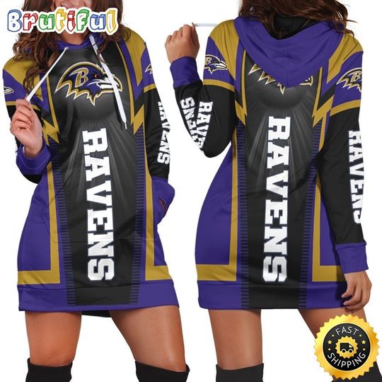 Baltimore Ravens Hoodie Dress Print 3D Hoodie Women For Fans