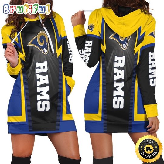 Los Angeles Rams Hoodie Dress Print 3D Hoodie Women For Fans