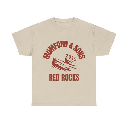 Mumford and Sons 2025 Tour Sand T-Shirt, Tour Merch Crewneck T-shirt