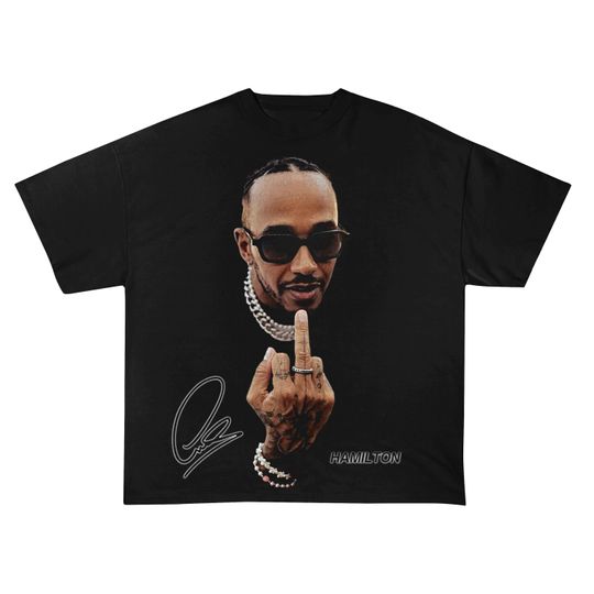 Lewis Hamilton Middle Finger Shirt - Classic 90s Graphic Tee - Unisex - Vintage Bootleg