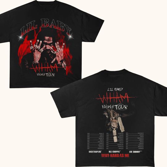 Lil Baby Wham world tour T shirt, Lil baby shirt, Rap Tees, Hip Hop, Retro Gift
