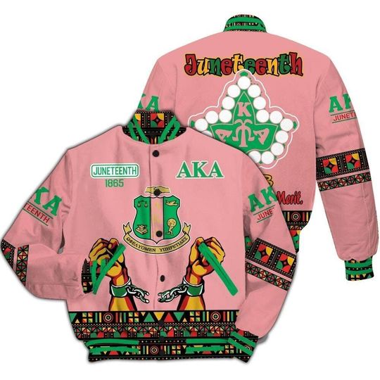 Alpha Kappa Alpha Varsity Jacket, Alpha Kappa Alpha Juneteenth Ivy Leaf 1908 Sorority Varsity Jacket, Divine Nine Greek Life Gift for Her