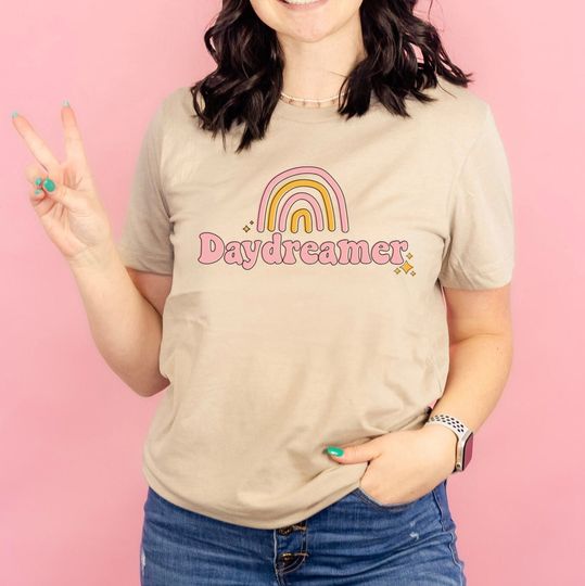 Daydreamer Unisex T-Shirt | Retro 70s Vibe Tee | Peace Sign
