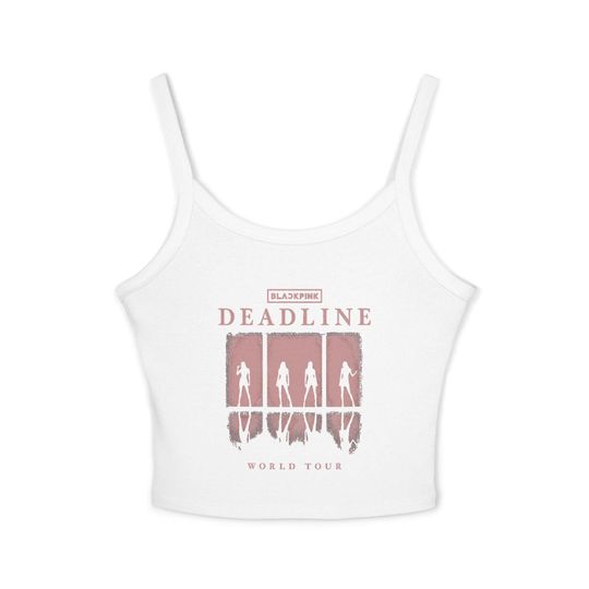 Deadline World Tour Tank Top, Deadline T-Shirt, Kpop Fan Tee, Black-Pink Shirt