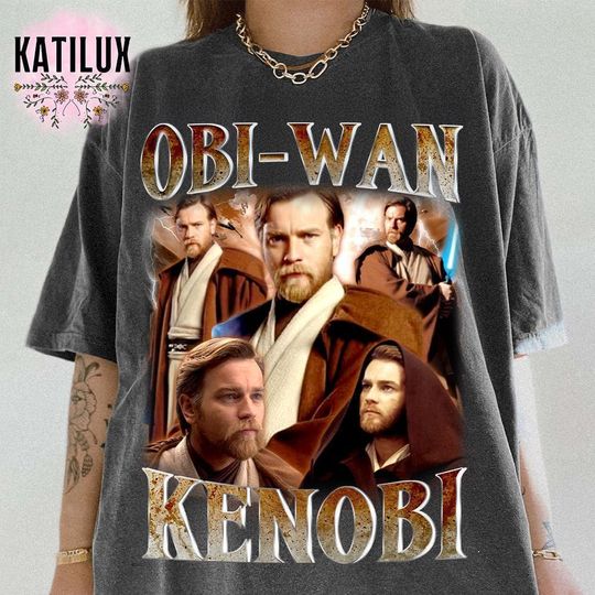 Obi Wan Kenobi Shirt Vintage 90s Bootleg Star Wars Day Shirt T-Shirt Disney Star Wars Shirts Hollywood Studios, Galaxy's Edge Trip