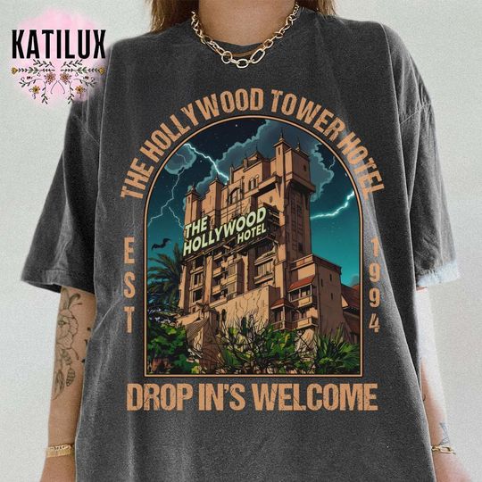 The Hollywood Tower Hotel T-shirt, EST 1994 Shirt, Drop In's Welcome Shirt, Tower of Terror Tee, The Twilight Zone Tower of Terror Tee