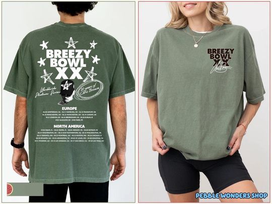 Chris Brown Album Shirt, Breezy Bowl XX Tour Tee, Chris Brown Merch Shirt