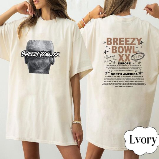 Chris Brown Breezy Bowl XX Tour Shirt, Chris Brown Shirt, Chris Brown Fan Gift