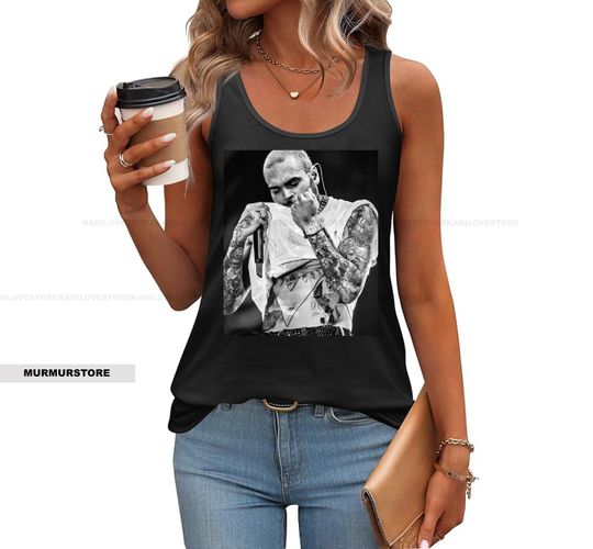 Chris Brown tank top concert breezy bowl jersey Brown Tour shirt