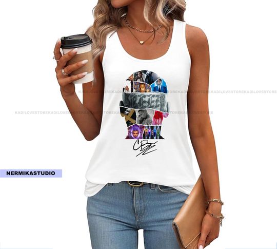 Chris Brown tank top face Chris Brown breezy bowl Tour shirt Chris Brown print t-shirt