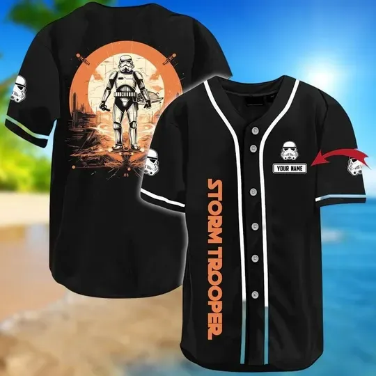 Custom Stormtrooper Baseball Jersey, Star Wars Fan Gift Shirt, Star Wars Day Jersey Shirt, Jersey For Him