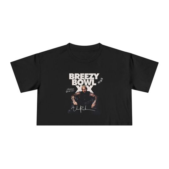 Breezy Bowl XX Tour Inspired Cropped Tee, Concert Shirt for Chris Brown Fans, Summer 2025