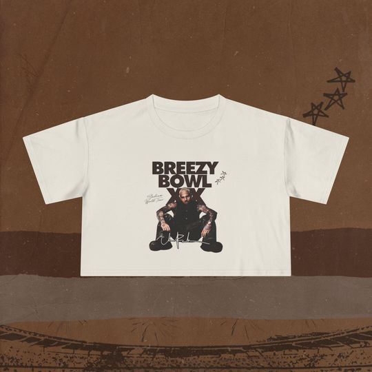 Breezy Bowl XX Tour Inspired Cropped Tee, Concert Shirt for Chris Brown Fans