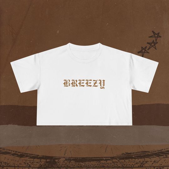 Women's BREEZY Inspired Crop Top, Concert Shirt for Chris Brown Fans