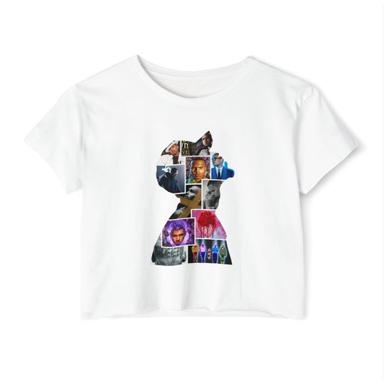 Chris Brown crop top, albums world tour Chris Brown crop shirt, Chris Brown shirt